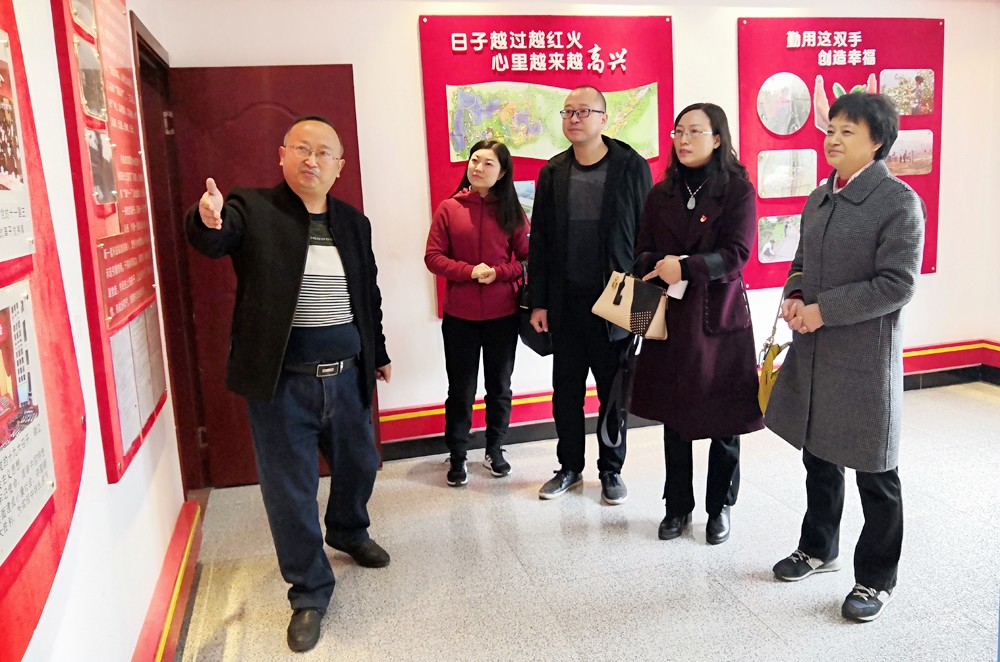 调研组了解桥坎村阵地建设.jpg